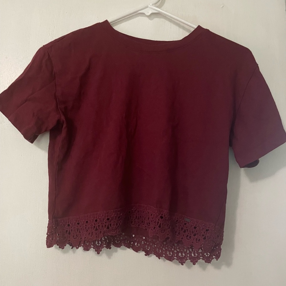 Burgundy crop top
